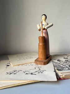 Vintage Wooden Folk Art figure