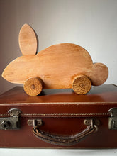 Load image into Gallery viewer, Vintage wooden push along rabbit