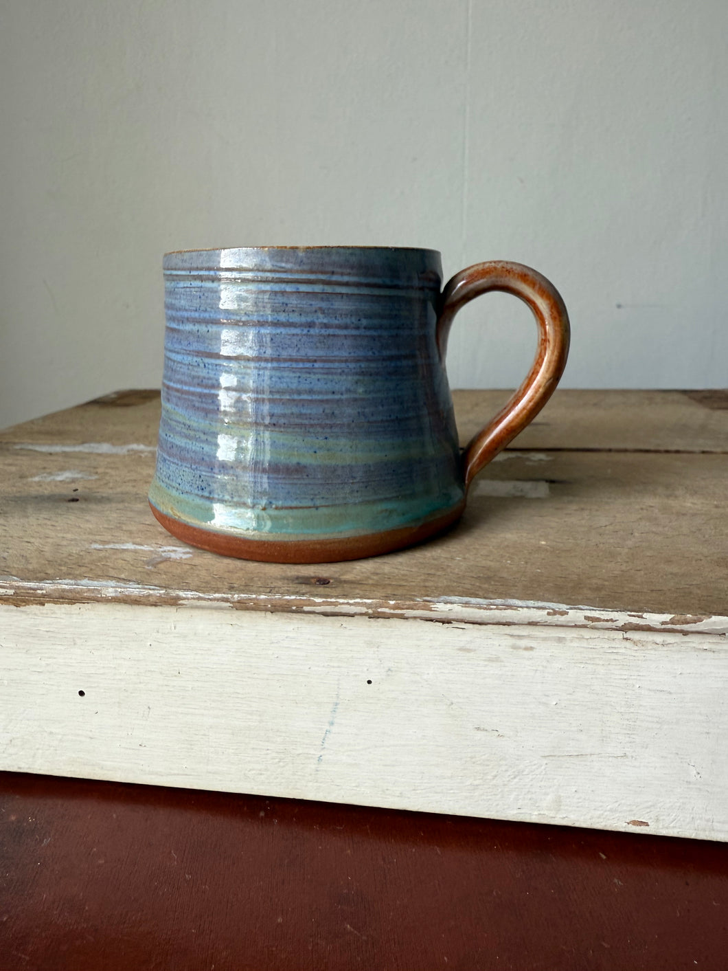 Vintage hand thrown pottery mug