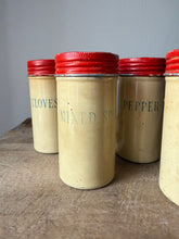 Load image into Gallery viewer, Set of vintage spice tins