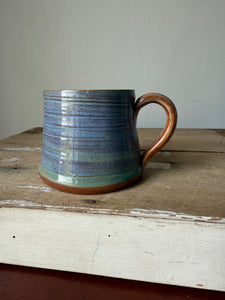 Vintage hand thrown pottery mug