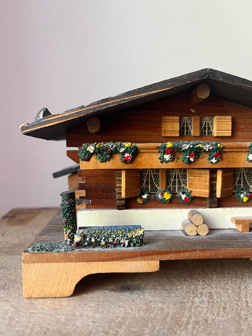 Vintage Wooden Chalet (music box)