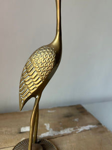 Vintage Brass Heron