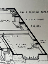 Load image into Gallery viewer, 1950s Educational Example Poster, ‘Home floorplan’