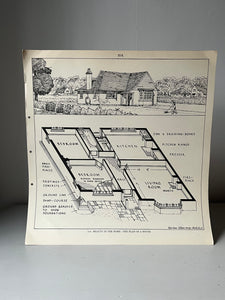 1950s Educational Example Poster, ‘Home floorplan’