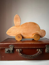 Load image into Gallery viewer, Vintage wooden push along rabbit