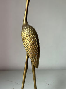 Vintage Brass Heron