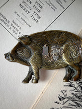 Load image into Gallery viewer, Vintage Brass Pig Dish