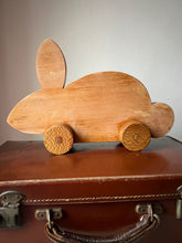 Load image into Gallery viewer, Vintage wooden push along rabbit