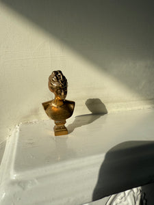 Vintage Brass Miniature Bust