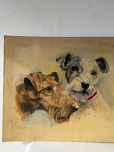 Load image into Gallery viewer, 1940s Terrier Painting on Board