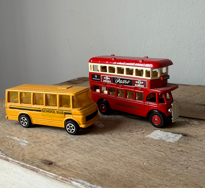 Pair of Vintage Toy buses