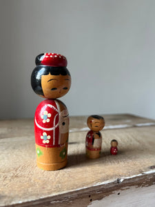 Vintage Kokeshi Nesting Dolls