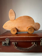 Load image into Gallery viewer, Vintage wooden push along rabbit