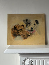 Load image into Gallery viewer, 1940s Terrier Painting on Board