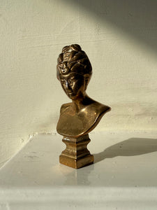 Vintage Brass Miniature Bust