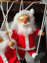 Load image into Gallery viewer, Vintage wooden Santa puppet