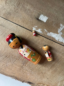 Vintage Kokeshi Nesting Dolls