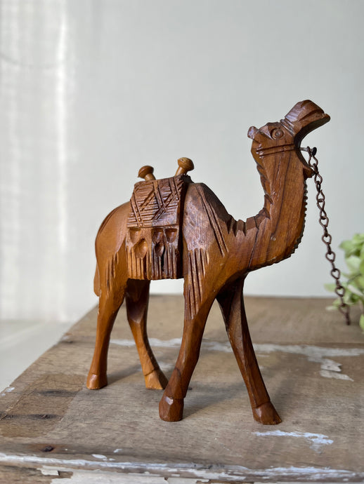 Vintage wooden camel