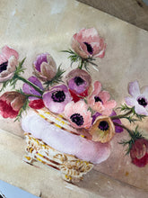 Load image into Gallery viewer, Vintage Watercolour Floral Painting on board