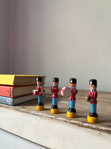 Vintage Miniature Wooden Soldiers