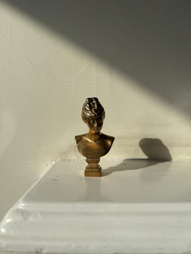 Vintage Brass Miniature Bust