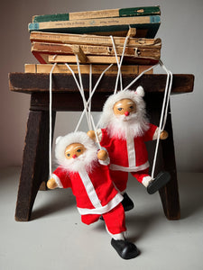 Vintage wooden Santa puppet
