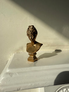 Vintage Brass Miniature Bust