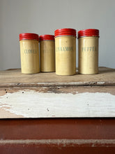 Load image into Gallery viewer, Set of vintage spice tins