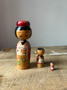 Vintage Kokeshi Nesting Dolls