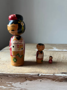 Vintage Kokeshi Nesting Dolls