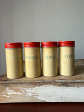 Load image into Gallery viewer, Set of vintage spice tins