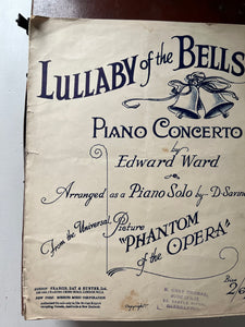 1940s Piano sheet Music ‘Lullaby of the Bells’