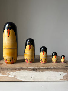 Set of Vintage Penguin Nesting Dolls