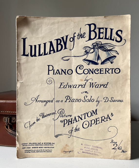 1940s Piano sheet Music ‘Lullaby of the Bells’