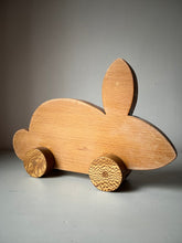 Load image into Gallery viewer, Vintage wooden push along rabbit