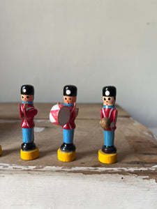 Vintage Miniature Wooden Soldiers