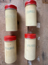 Load image into Gallery viewer, Set of vintage spice tins