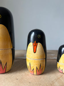 Set of Vintage Penguin Nesting Dolls