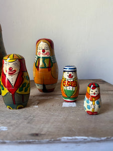 Vintage Clown Nesting Dolls
