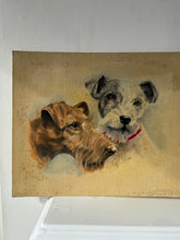 Load image into Gallery viewer, 1940s Terrier Painting on Board