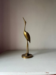 Vintage Brass Heron