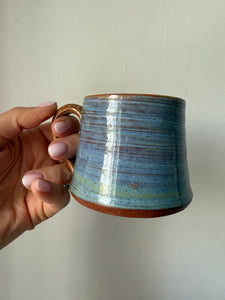 Vintage hand thrown pottery mug