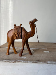 Vintage wooden camel