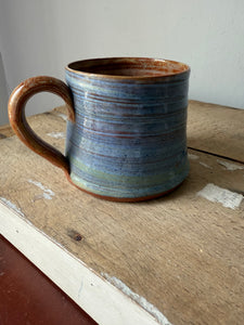 Vintage hand thrown pottery mug