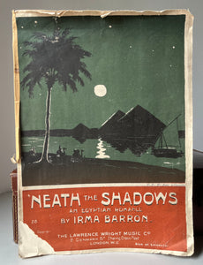 1940s Piano sheet Music ‘Neath the Shadows’