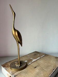 Vintage Brass Heron