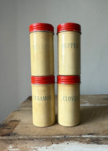 Load image into Gallery viewer, Set of vintage spice tins