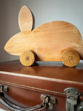 Load image into Gallery viewer, Vintage wooden push along rabbit