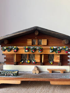 Vintage Wooden Chalet (music box)